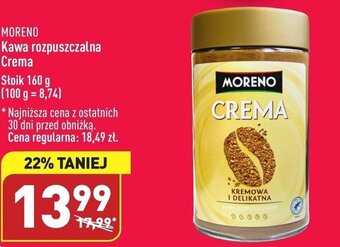 ALDI MORENO Kawa rozpuszczalna Crema 160g oferta