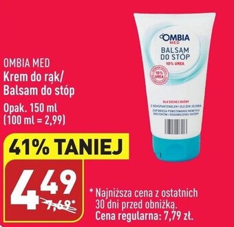 ALDI OMBIA MED Krem do rąk/ Balsam do stóp 150 ml oferta