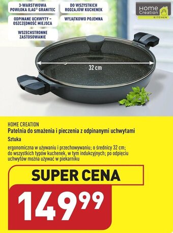 ALDI HOME CREATION Patelnia do smażenia i pieczenia z odpinanymi uchwytami oferta