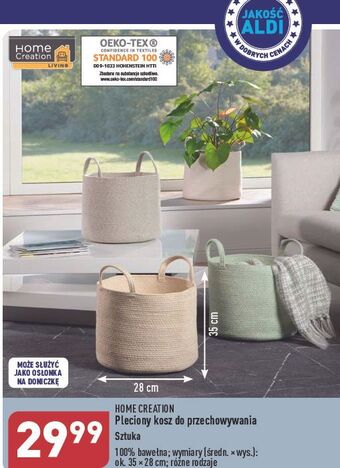 ALDI Kosz pleciony 35 x 28 cm home creation oferta