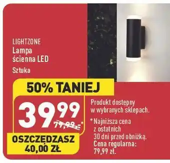 ALDI Lampa ścienna led lightzone oferta