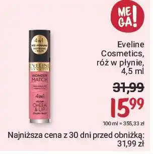 Rossmann Róż i pomadka do ust eveline wonder match oferta