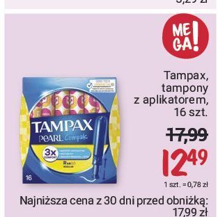 Rossmann Tampony regular tampax compak pearl oferta