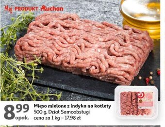 Auchan Mięso mielone z indyka na kotlety 500g oferta