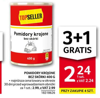 Selgros POMIDORY KROJONE BEZ SKÓRKI 400 G oferta