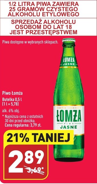 ALDI Piwo łomża oferta
