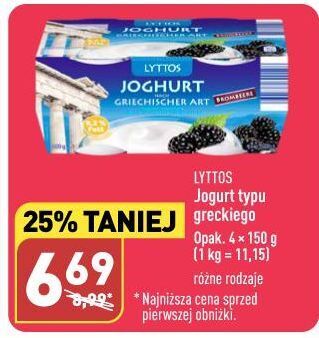 ALDI Jogurt typu greckiego jeżynowy lyttos oferta