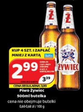 Delfin Piwo Żywiec 500ml butelka oferta