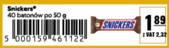 Eurocash Snickers 40 batonów po 50 g oferta