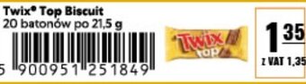 Eurocash Twix Top Biscuit 21,5g oferta