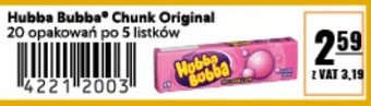 Eurocash Hubba Bubba Chunk Original 5 listków oferta