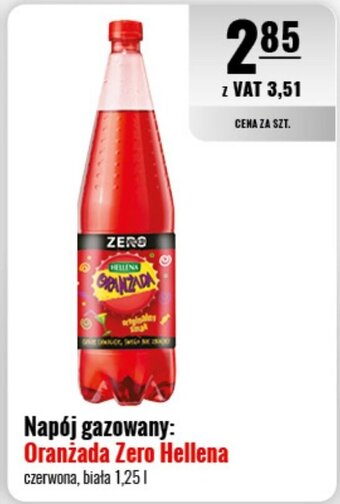 Eurocash Napój gazowany: Oranżada Zero Hellena czerwona, biała 1,25L oferta