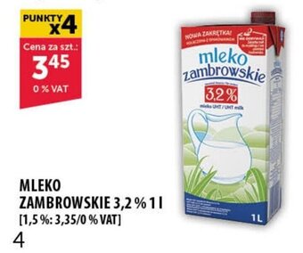 Eurocash mleko zambrowskie 3,2% 1 l oferta