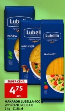 Auchan Makaron spaghetti lubella oferta