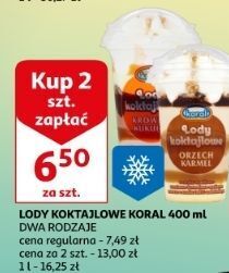 Auchan Lody orzech-karmel koral koktajlowe oferta