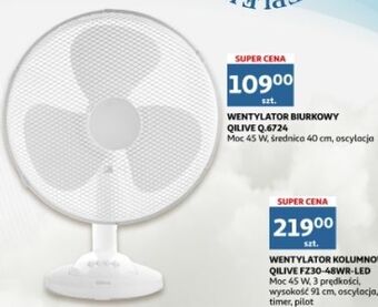 Auchan Wentylator biurkowy q.6724 qilive oferta