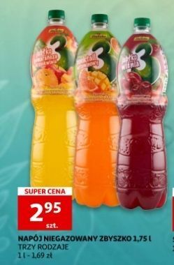Auchan Napój zbyszko 3 jabłko-wiśnia oferta