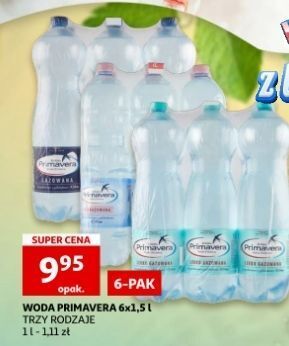 Auchan Woda lekko gazowana primavera oferta