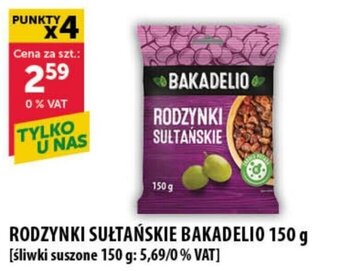 Eurocash RODZYNKI SUŁTAŃSKIE BAKADELIO 150 g oferta