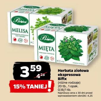 Netto Herbata ziołowa ekspresowa bifix oferta