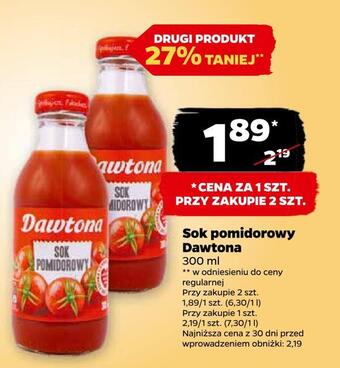 Netto Sok pomidorowy dawtona oferta