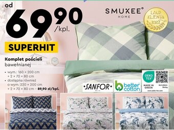 Biedronka Komplet pościeli bawełnianej 160 x 200 cm i 2 x 70 x 80 cm oferta