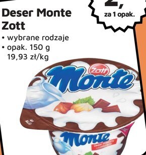 Odido Zott monte deser 150 g oferta