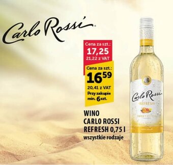 Eurocash WINO CARLO ROSSI REFRESH 0,75 l oferta
