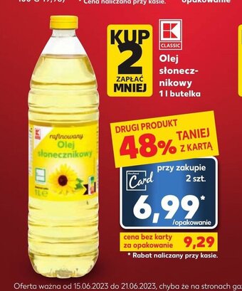 Kaufland Olej slonecznikowy 1 l oferta