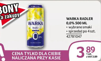 Selgros WARKA RADLER 0,0% 500 ML oferta