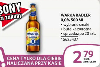 Selgros WARKA RADLER 0,0% 500 ML oferta