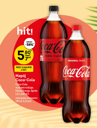 Żabka Napój Coca-Cola 1,5l oferta