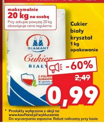 Kaufland Cukier biały kryształ oferta
