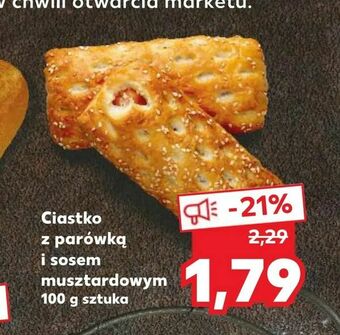 Kaufland Ciastko z parówką i sosem musztardowym oferta