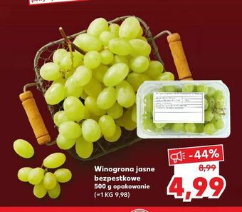 Kaufland Winogrona jasne bezpestkowe oferta