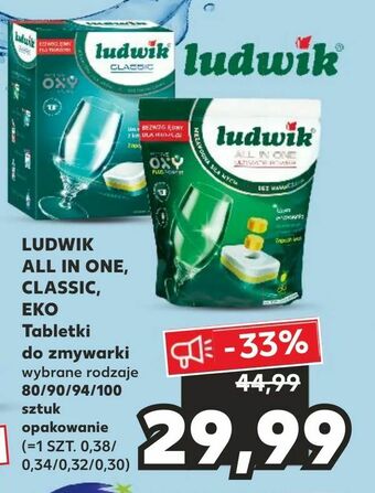 Kaufland LUDWIK ALL IN ONE, CLASSIC, EKO Tabletki do zmywarki oferta