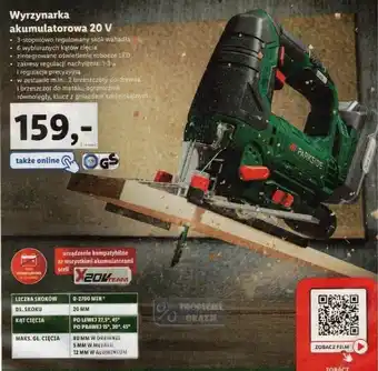 Lidl Wyrzynarka akumulatorowa 20 V oferta