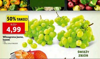Lidl Winogrona jasne, luzem oferta