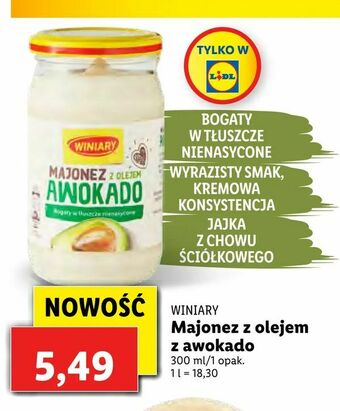 Lidl Majonez z olejem z awokado oferta