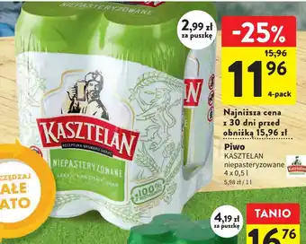 Intermarche Piwo KASZTELAN 4 x 500 ml oferta