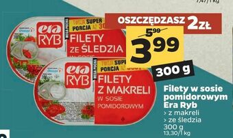 Netto Filety w sosie pomidorowym Era Ryb oferta