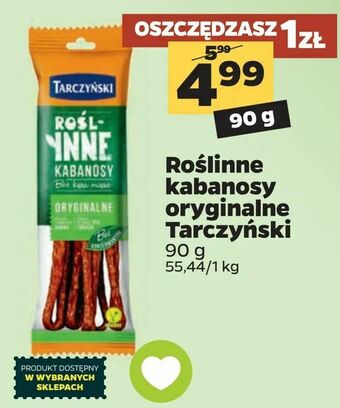 Netto Roślinne kabanosy oryginalne Tarczyński oferta