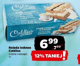 Netto Rolada lodow o smaku waniliowym i cappuccino coldino oferta