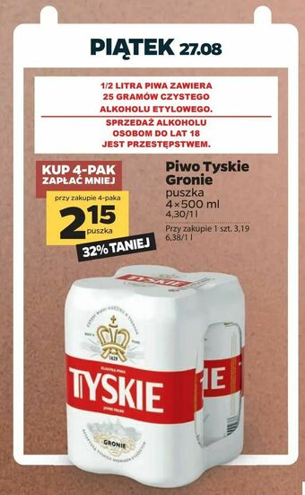 Netto Piwo Tyskie Gronie oferta