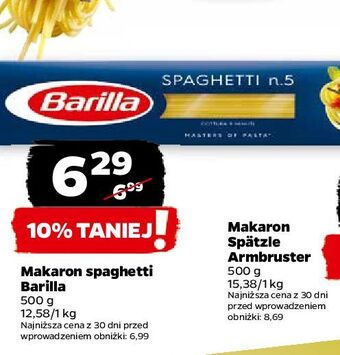 Netto Makaron spaghetti no 5 barilla oferta