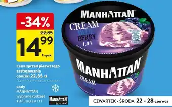 Intermarche Lody cream & blueberry manhattan (nestle) oferta