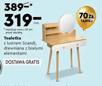 Biedronka Toaletka z lustrem scandi jumi oferta