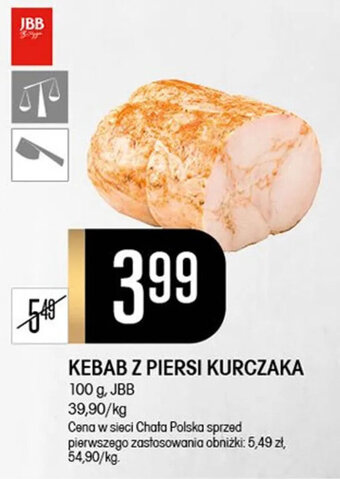Chata Polska KEBAB Z PIERSI KURCZAKA 100 g oferta