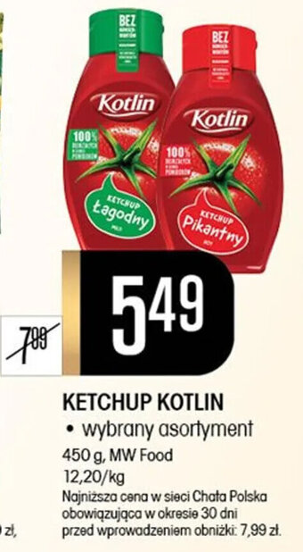 Chata Polska KETCHUP KOTLIN 450 g oferta