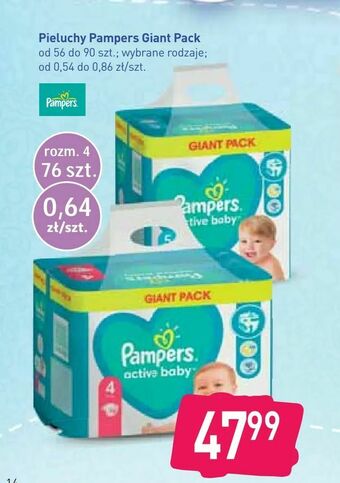 Stokrotka Pieluchy Pampers Giant Pack oferta